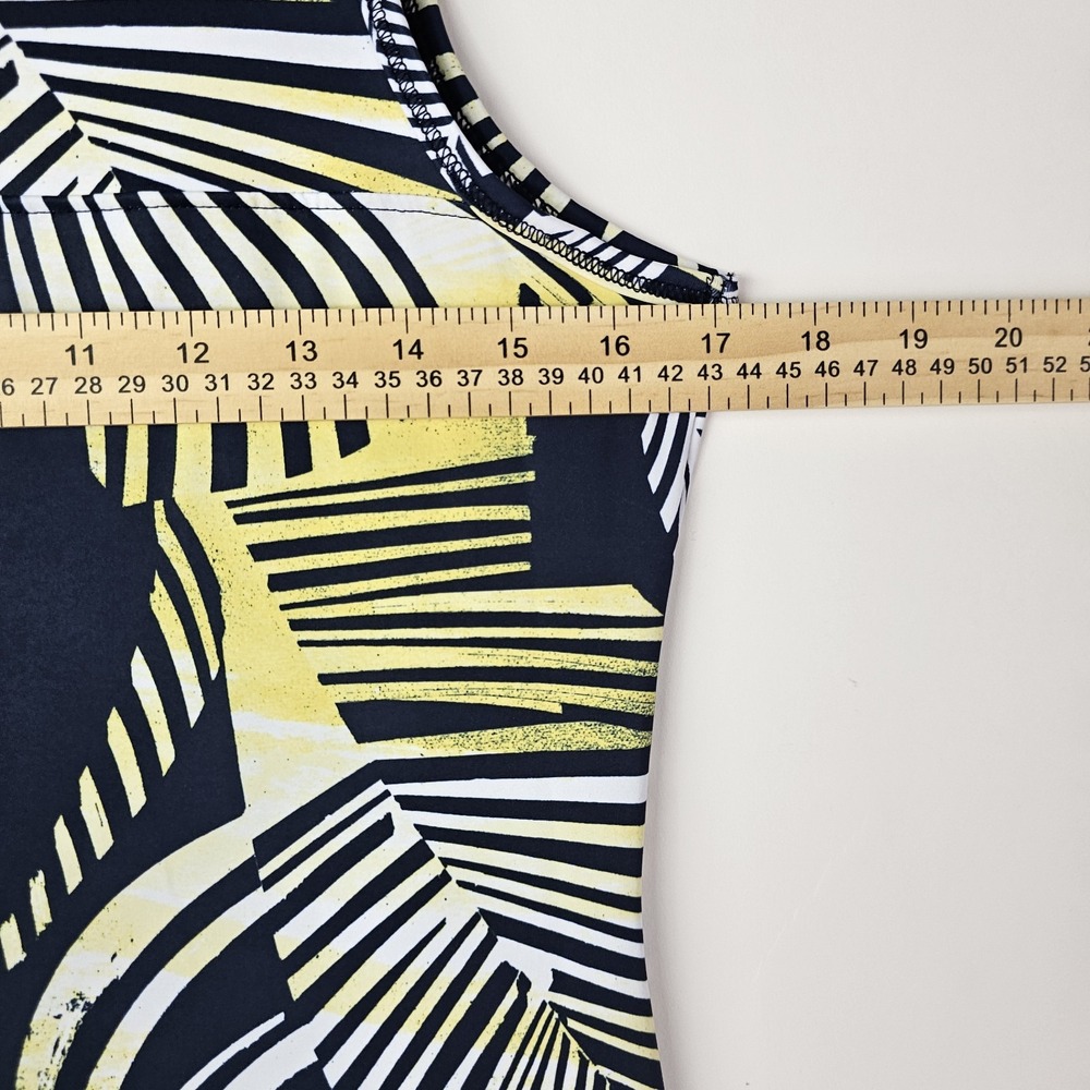 Columbia Womens Medium NWT $50 Midway Bay Sleeveless Dress Blue Yellow Hawaiian - Picture 11 of 12